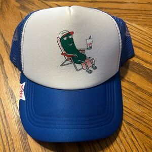 Sonic Drive In GRILLO'S PICKLES Hat Promo Blue White Adjustable